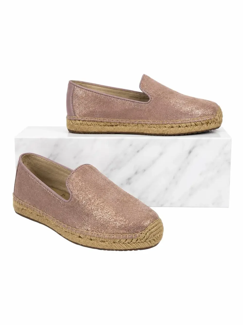 UGG W Sandrinne II Espadrille Flats Slip On Rose Gold Size 6